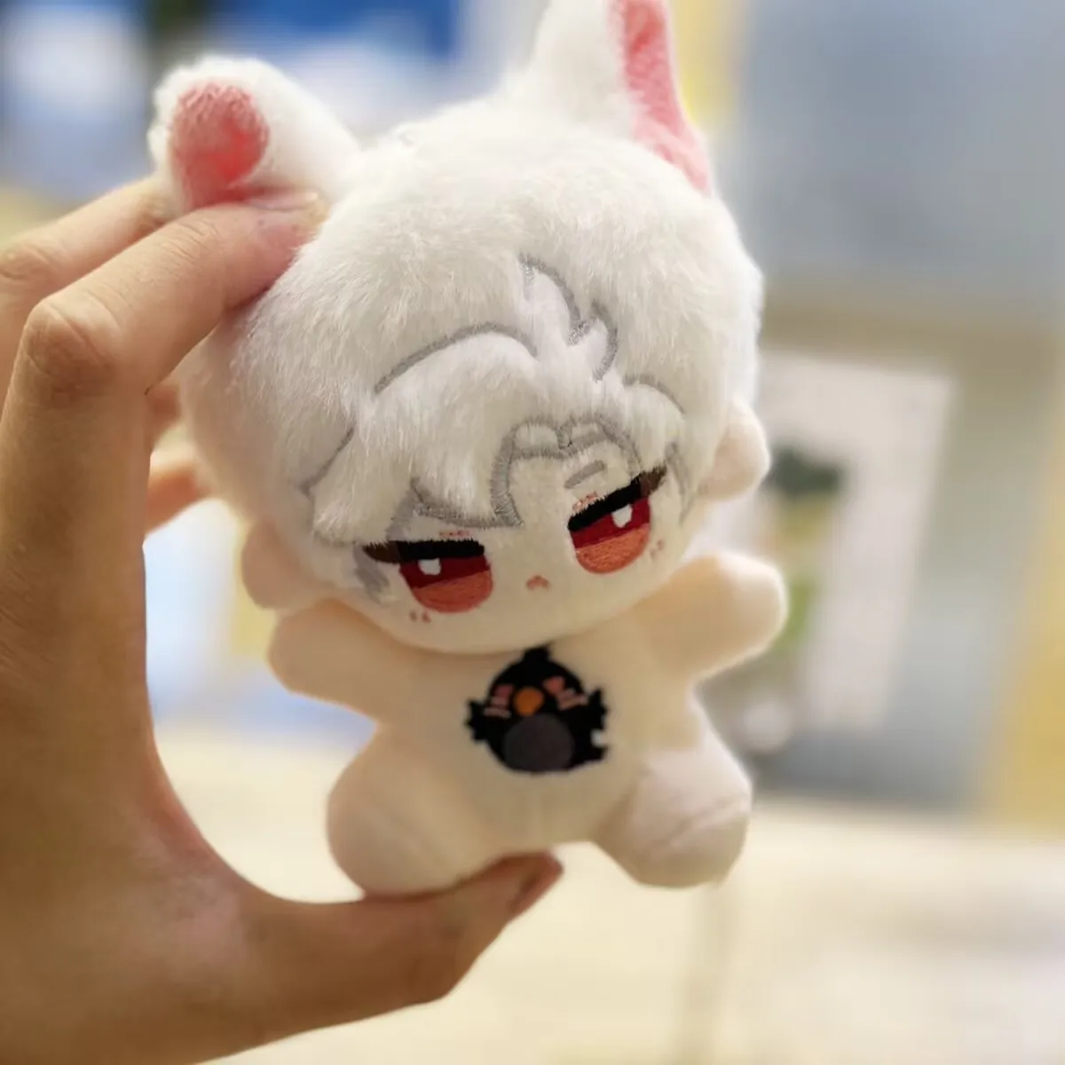 Originale Qin Che 10 cm "Love and Deep Space" bambola di cotone a ventaglio, forma gommosa e coccole Big Che