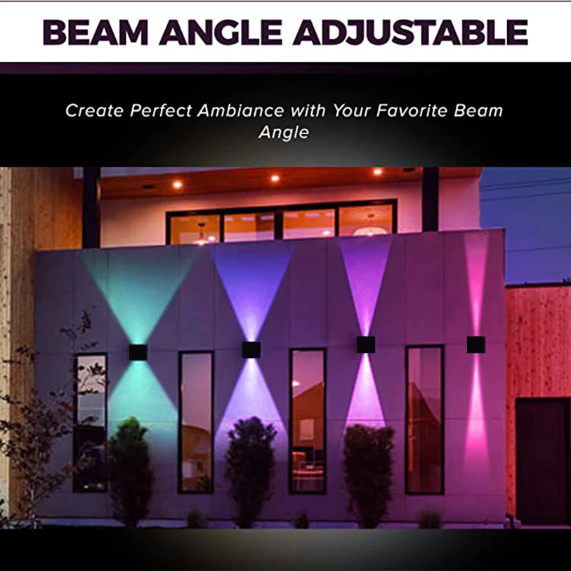 Tuya RGBCCT Smart Outdoor Wall Light Dimmable Color Changing Porch Light Compatible with Smart Life App Alexa Google