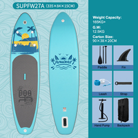 FunWater Inflatable Stand Up Paddle Board Paddling Board Surfboard Surf Sup Board 335*83*15CM  Non-Slip Water Sport Paddle Board