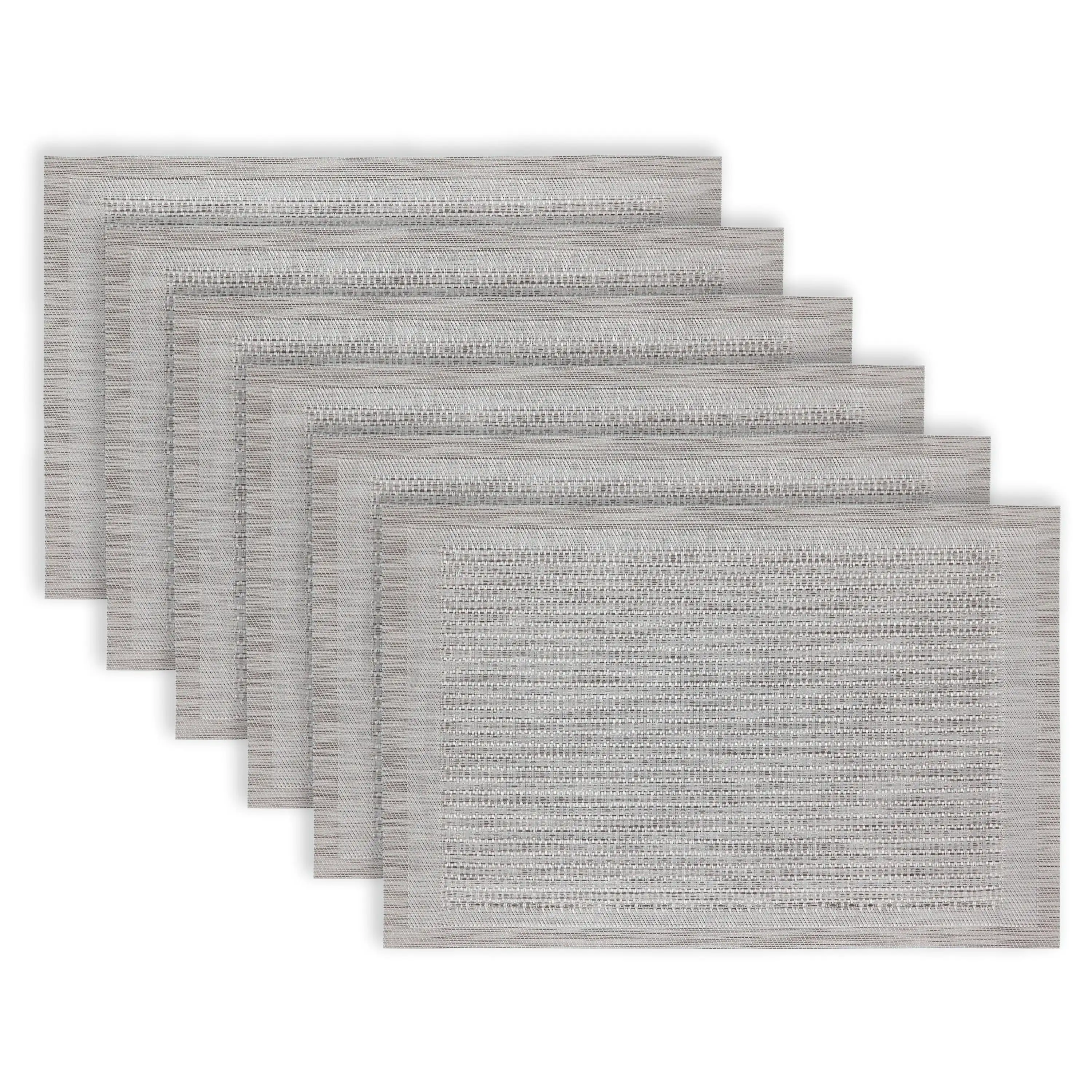 Dainty Home Conjunto de 6 placemats |   Elegante e Durável |   12x18 pol. Tapetes de lugar laváveis antiderrapantes de PVC