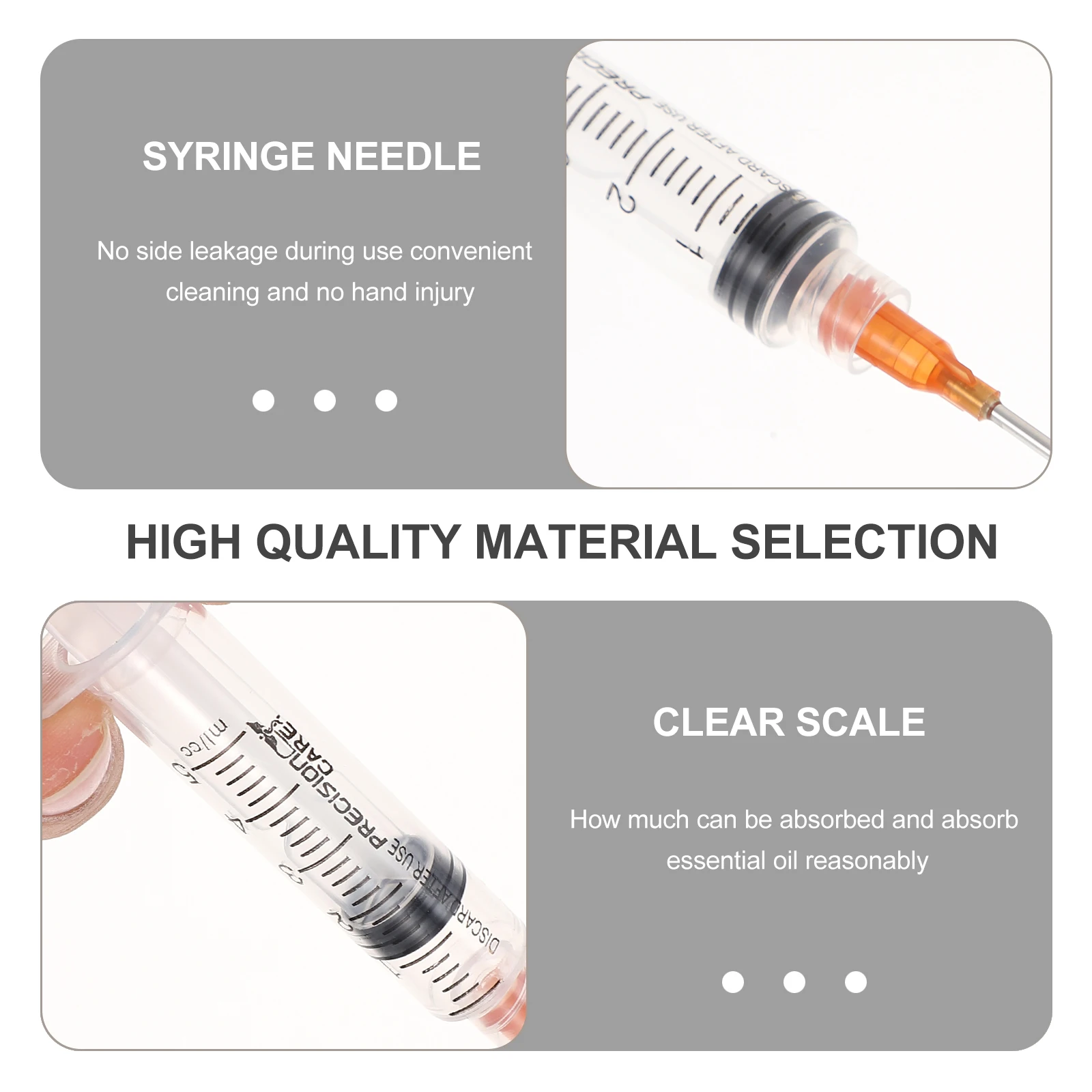 

Essential Oil Sub Package Tool Perfume DIY Syringe Plastic Seat Stainless Needle Tube Compact Size Practical Storage Solution