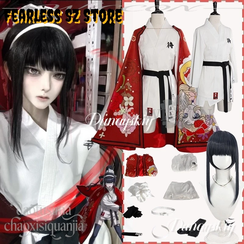 

[DUNAYSKIY] Игра The Hundred Косплей Магадори Киосика Костюм Японское кимоно Укиё-э Униформа дзюдо Один хвост Хэллоуин