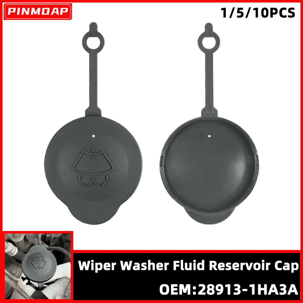 PINMOAP Wiper Cleaning Fluid Reservoir Cover Is Suitable For Nissan Micra K13 2011-2016 ABS Material Kettle Cover 28913-1HA3A