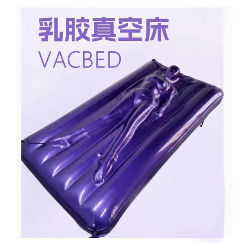 Metallicpurp-cama de vacío de látex para dormir, bolsa fetiche, Bondage, monos, bolsa de cuerpo, cama de vacío equipada con colchón inflable