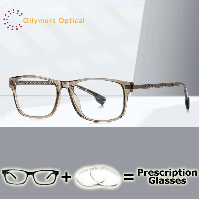

OLLYMURS синие стеклянные очки для чтения мужские прогрессивные корректирующие индивидуальные линзы по рецепту защитные оправы для очков