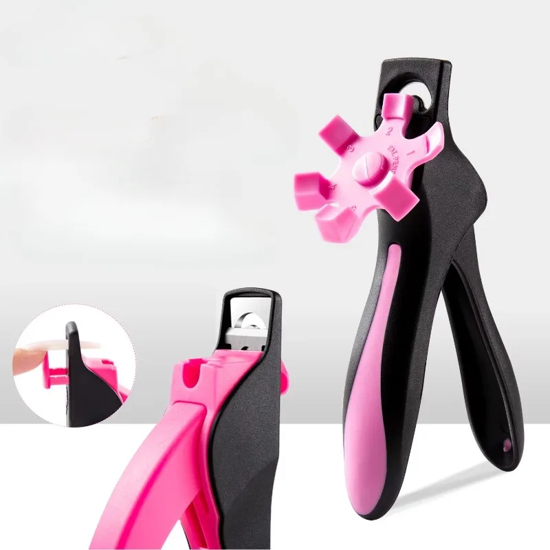 U-shaped French Nail Tip Cutter Adjustable Acrylic False Nail Trimmer Manicure Scissors