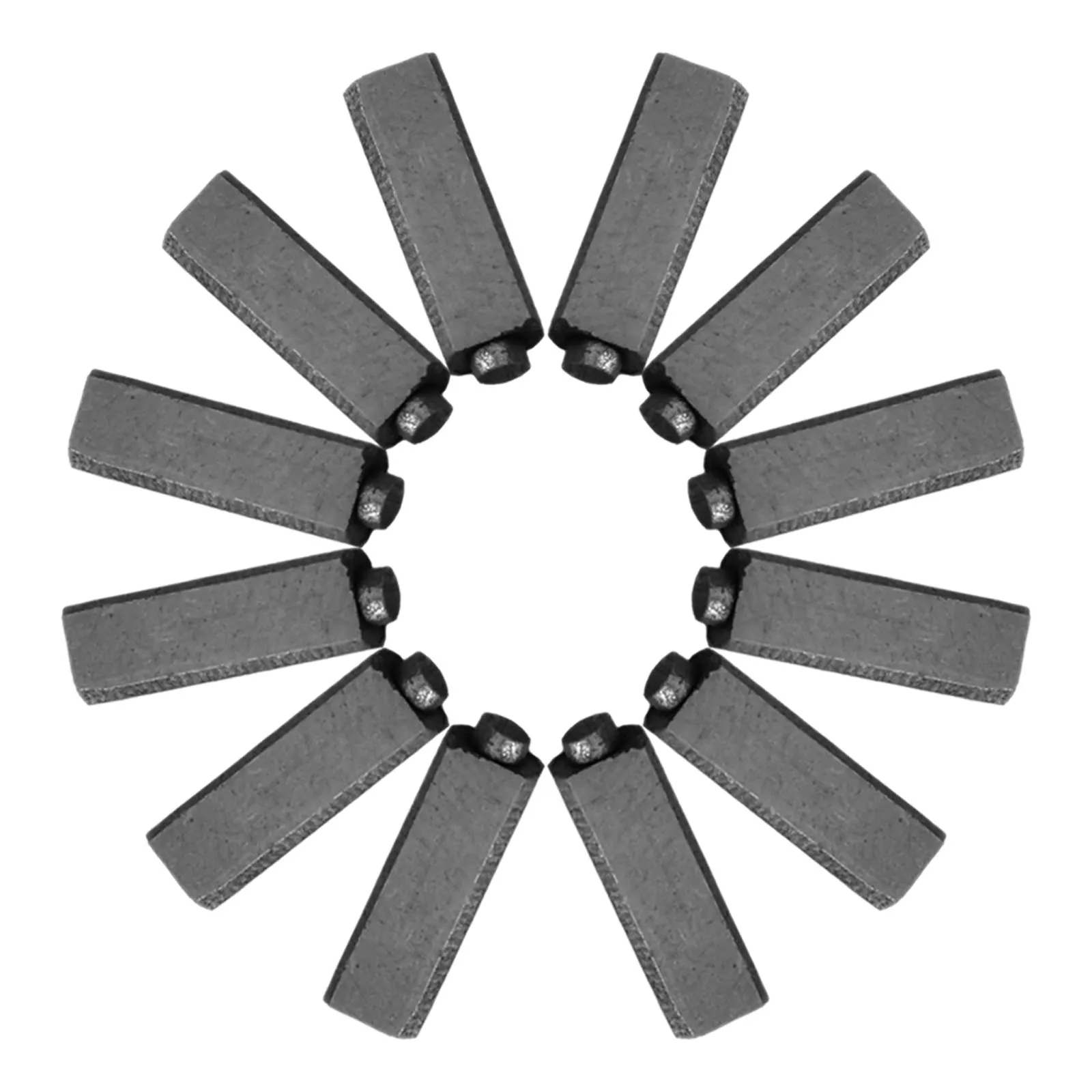 Workshop Equipment Power Tools Carbon Brushes Garden Tools 12pcs Set 4x5.5x17mm Anchor Engine Black Electric Hair