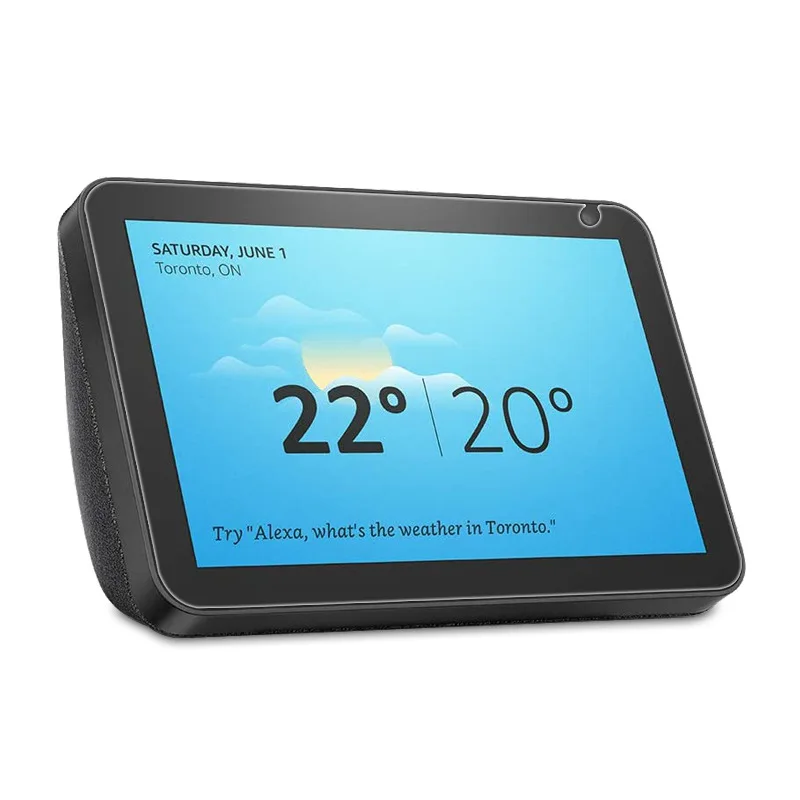 2 Pcs สำหรับ Amazon Echo แสดง8ป้องกันรอยขีดข่วน Screen Protector กระจกนิรภัย HD แก้วป้องกันฟิล์ม