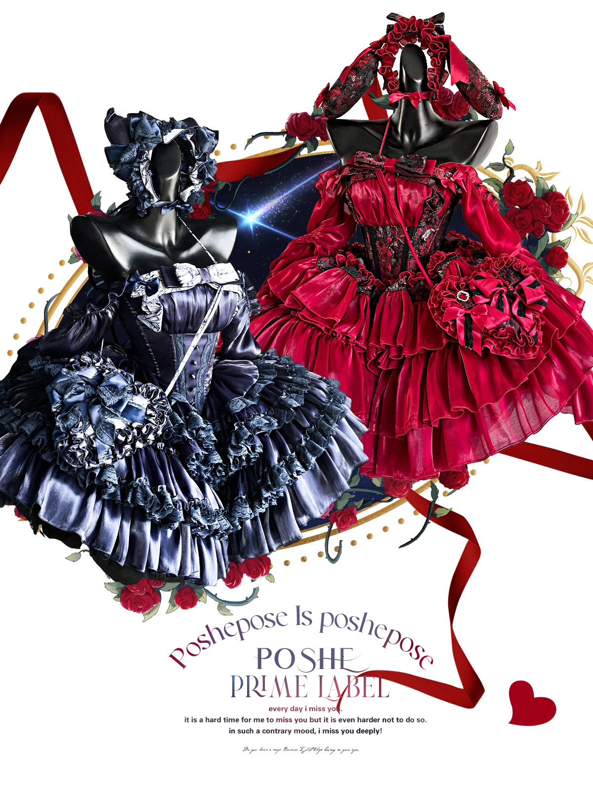 Originele hoge kwaliteit kat oor boog hoofdband Lolita jurk sets sexy off-shoulder elegante hoge taille prinses jurk datumfoto's