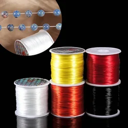 10yards/Roll 0.7mm Elastic Thread Round Crystal Line Nylon Rubber Stretchy Cord Elastic Rope for Jewelry Making Beading Bracelet