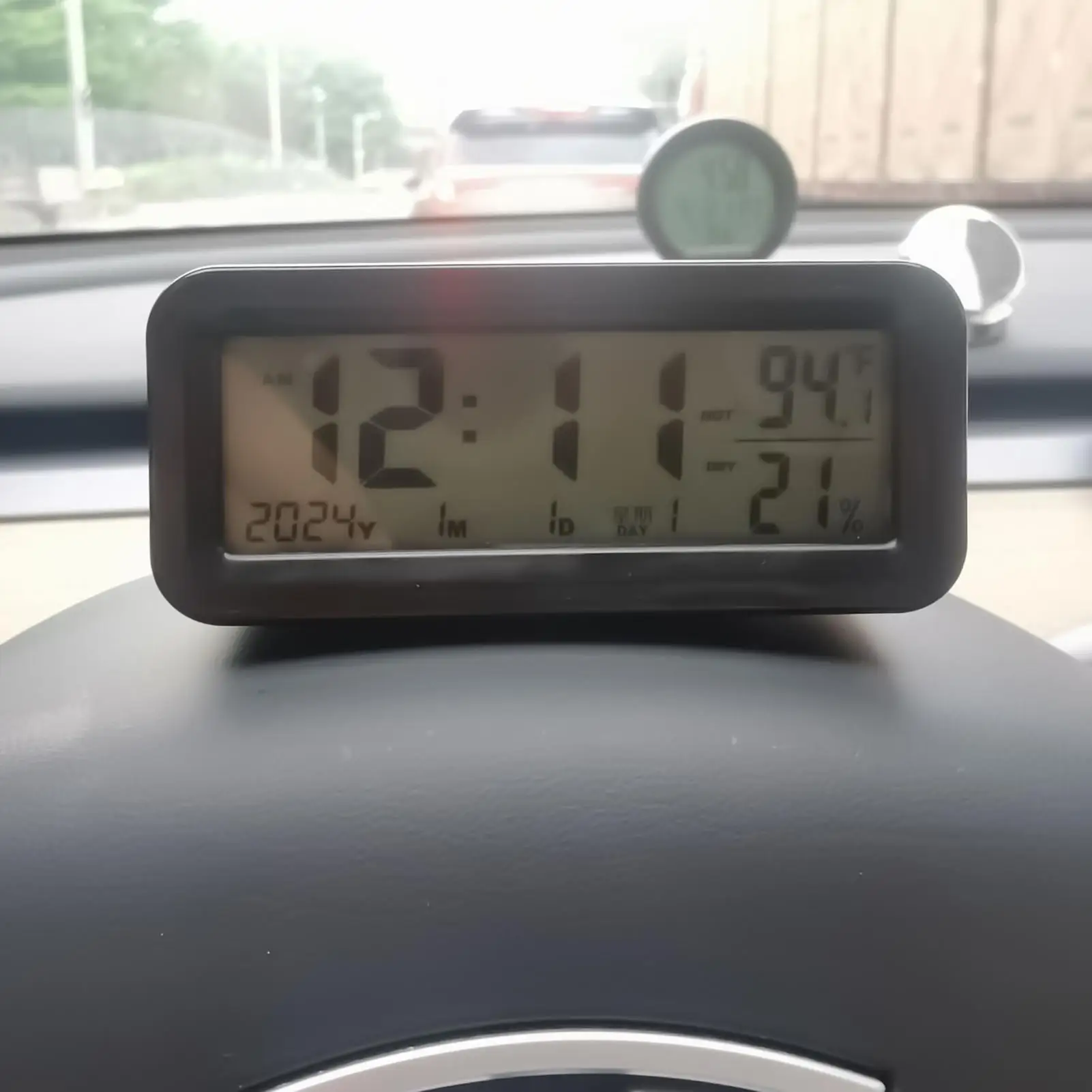 Clock For Car Luminous Small Humidity Monitor Car Dashboard Temperature Clock For Truck Auto Automotive Scooter Sedan Pickup SUV