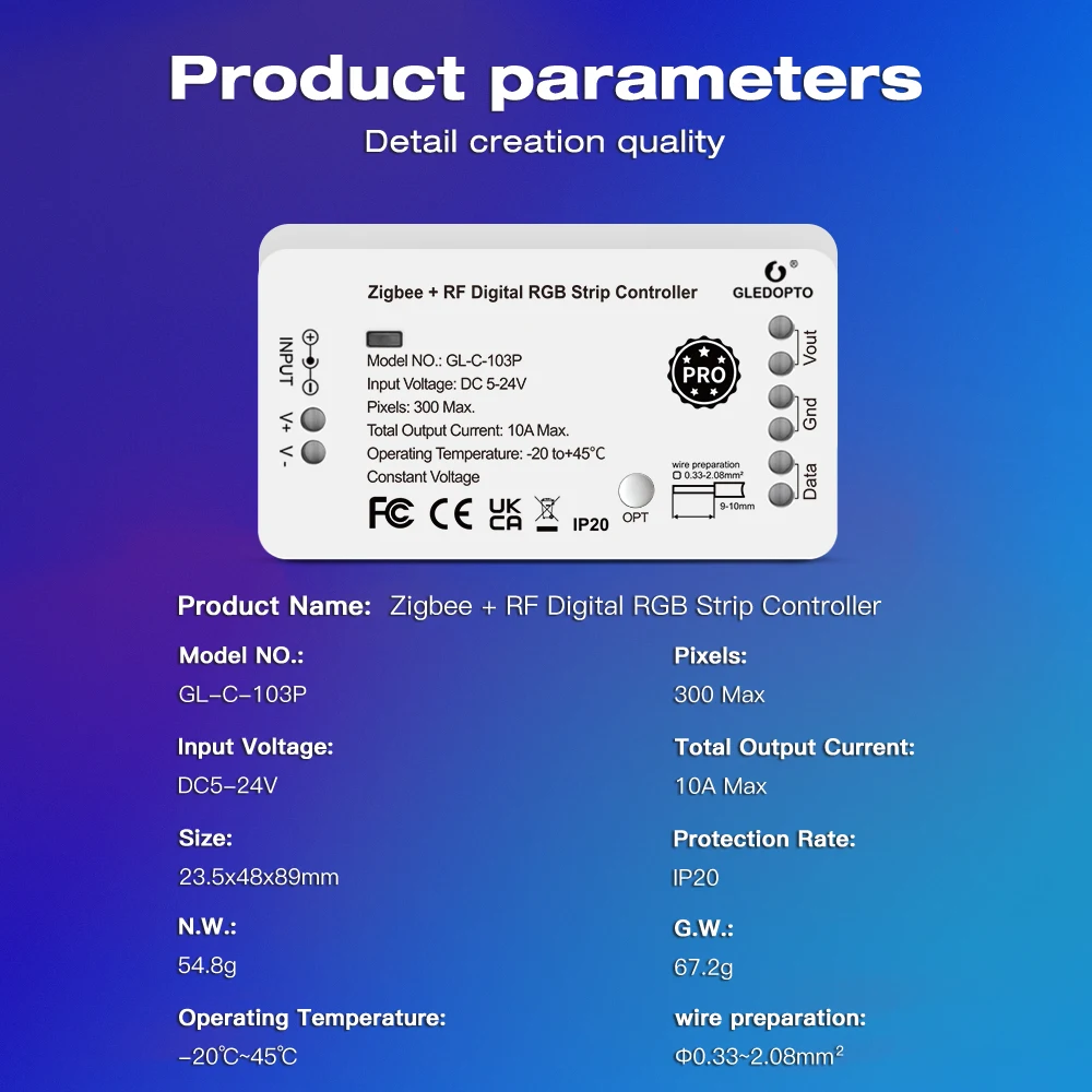 G светодиодсветодиодный лента opto ZigBee RF, управление пикселями, Адресуемая Светодиодная лента, динамический световой эффект для WS2811 WS2812,