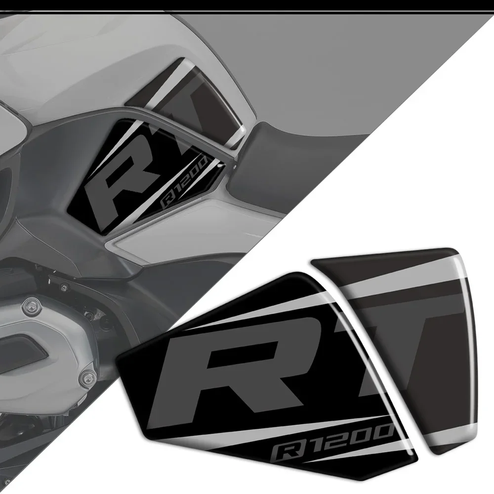 For BMW R1200RT R 1200 RT Tank Pad 3D Stickers Trunk Luggage Aluminum Case Emblem Decal Protector Fairing Protection 2019+