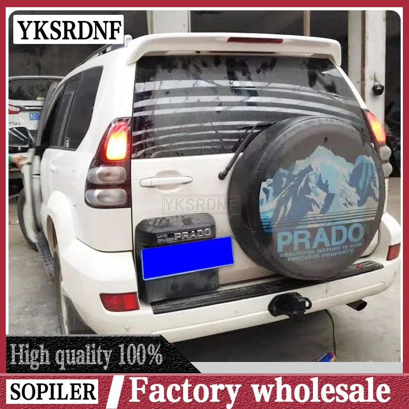 

Для 2003 2004 2005 2006 2007 2008 2009 Toyota Land Cruiser Prado FJ120 4000 спойлер из АБС-материала Автомобильный задний спойлер