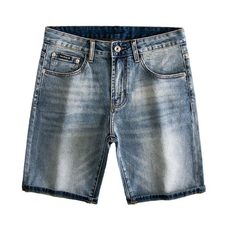 Summer Designer Fashion Men Jeans High Quality Retro Washed Blue Stretch Ripped Denim Shorts Men Y2K Vintage Casual Shorts Homme