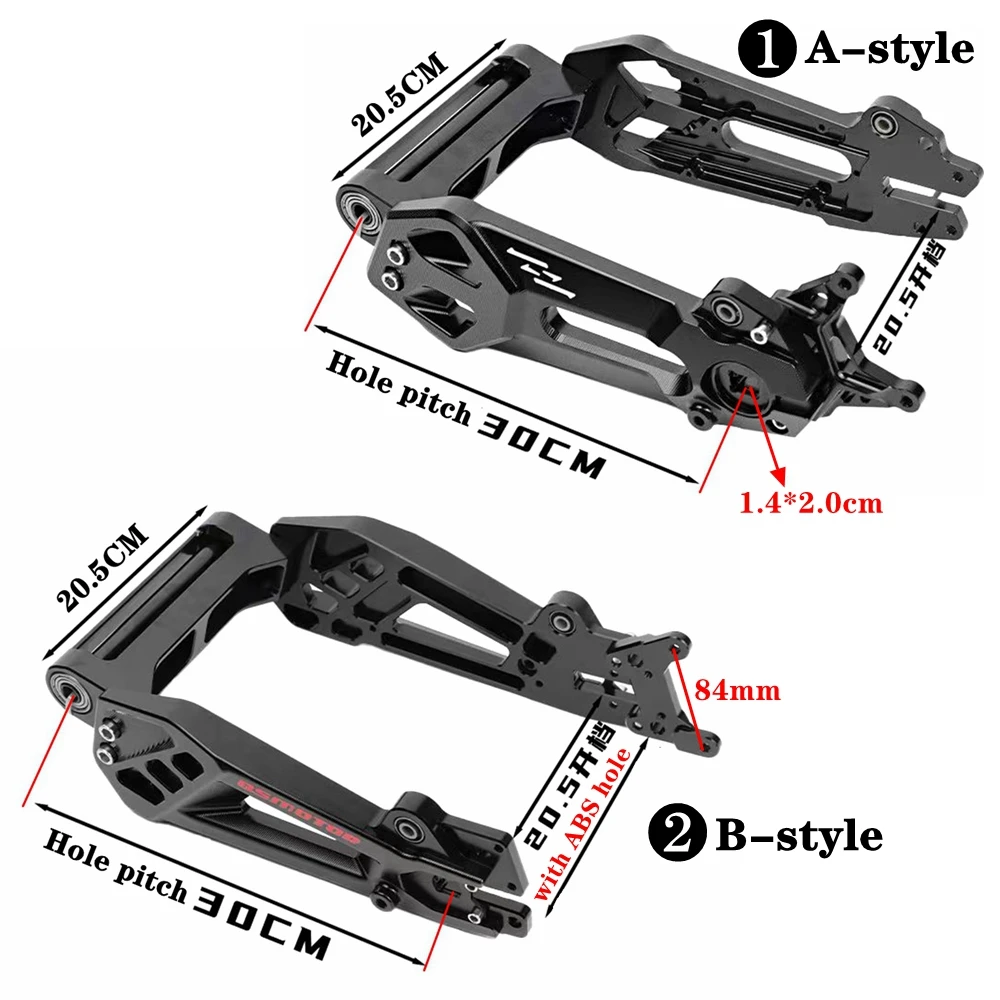 For Ninebot E70 E80C E100 E125 E200P E-scooter CNC Aluminum Swing Arm Motor Frame Rear Flat Fork Modify Upgrading Accessories