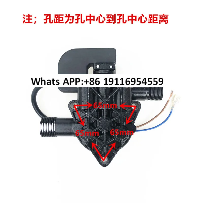 portable cleaning machine automatic triangle pump head assembly hole spacing 65mm plunger laugh pump head with pressure switch