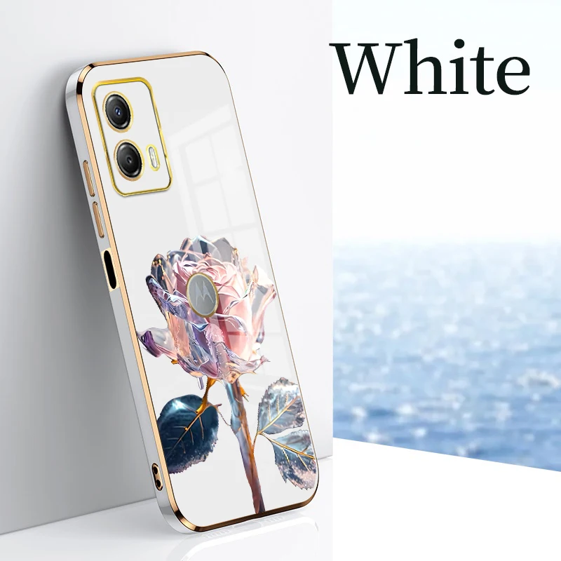 For Moto G84 Case Soft Plastic Rose Fashion Mobile Phone Case for Motorola Moto G84 Case  Moto G84 Drop Protection Cover