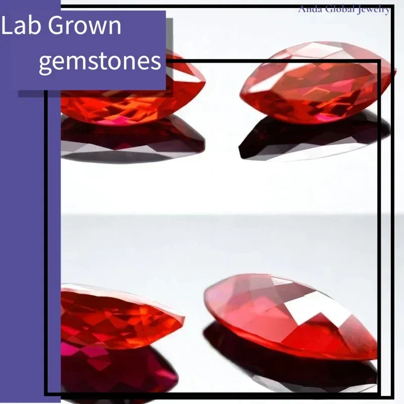 

L-Lab выращенные рубиновые свободные драгоценные камни голубь кроваво-красный маркиза огранки очаровательные бусины для ювелирных изделий своими руками сертификат на выбор повседневная одежда