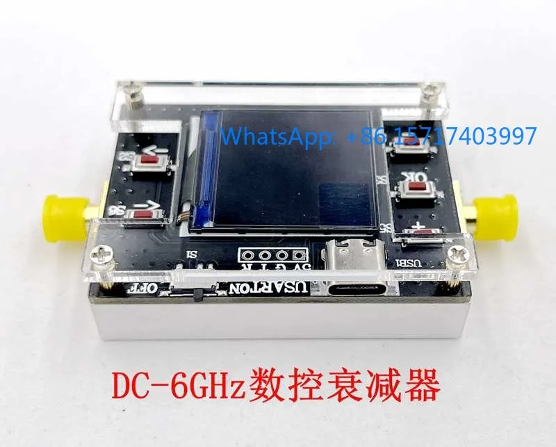 

Цифровой программируемый радиочастотный аттенюатор TYPE-C 6G, 30 дБ, TFT-дисплей, корпус с ЧПУ, поддержка связи