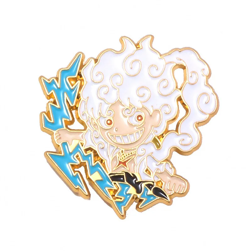 Cartoon One Piece Nika Ruffy Brosche Anime Metall Sonnengott Nika ‌ ‌   Emaille-Anstecknadeln, Kleidung, Tasche, Anstecknadel, Schmuck, Geschenk für Fans