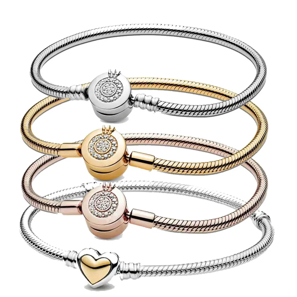 NOWY 100% srebrny bransoletka S925 z motywem Spider-Mana, imitująca wężową kość, pasująca do oryginalnych bransoletek DIY, modna biżuteria damska na prezent