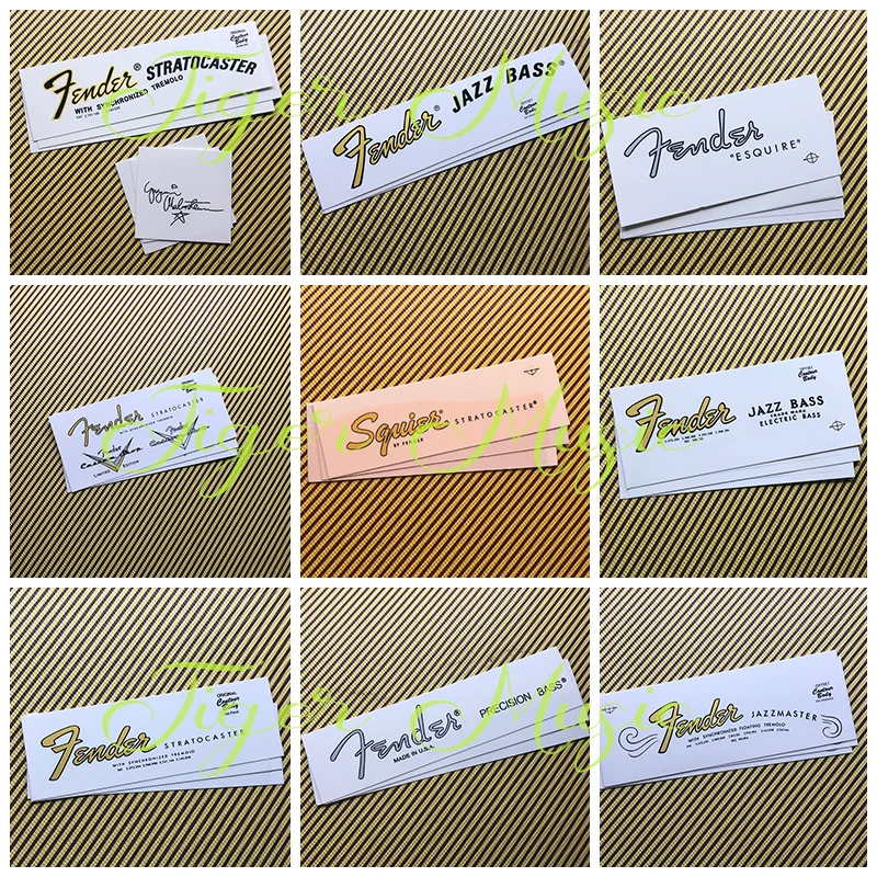 3 uds DIY personalizado ST TL bajo guitarras eléctricas transferencia de deslizamiento de agua logotipo de guitarra calcomanía cuello cabeza pegatina para cabeza