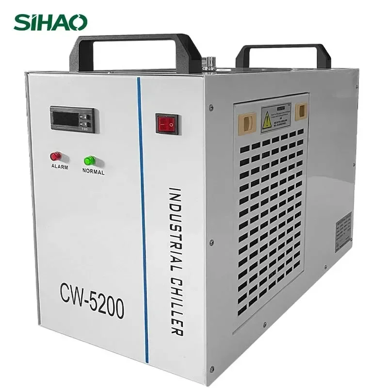 VEVOR CW5200 CW5000 Industrial Water Chiller for 130/150W CO2 Engraver Cutting Machine CNC Glass Laser Tube  Cooling Tank