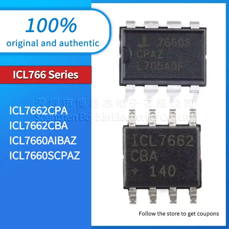 

Совершенно новый оригинальный ICL7660AIBAZ ICL7660SCPAZ ICL7662CPA ICL7662CBA