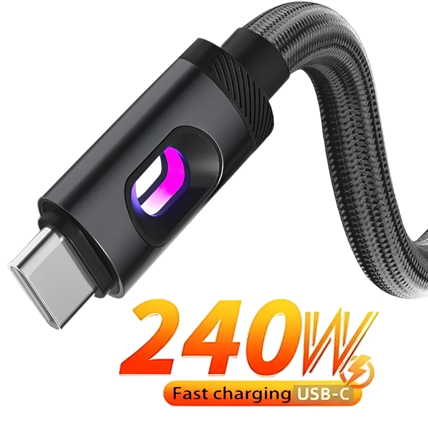 Dual Type C PD 240W USB C to C Fast Charging Data Cord type-C Quick Charging for iPad Samsung Xiaomi HUAWEI