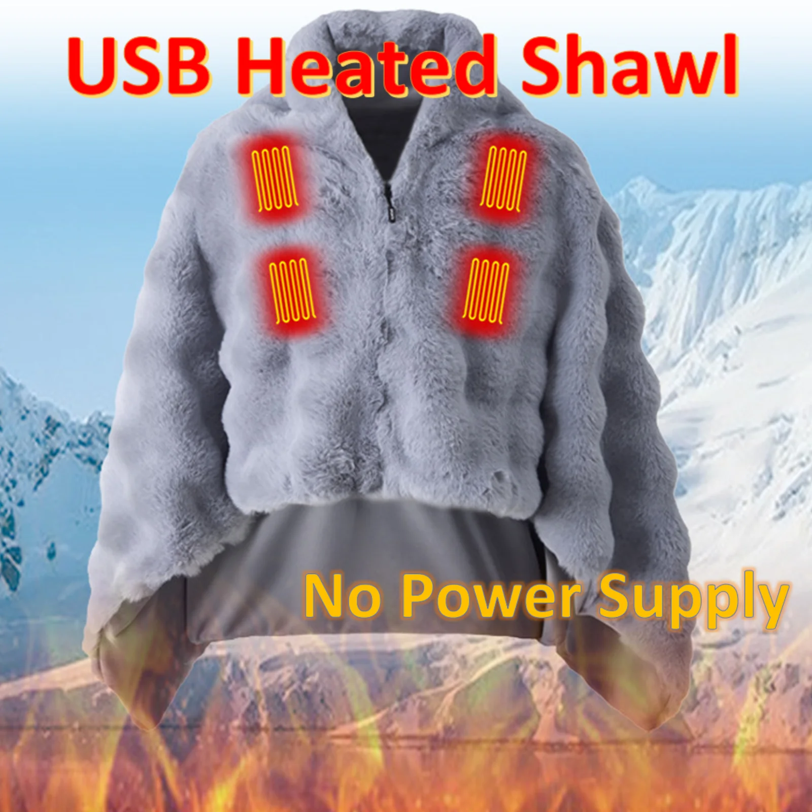 

Электрическое отопление, шаль, одеяло, зимнее согревающее тело, уличное термогревательное одеяло для кемпинга, моющееся домашнее теплое одеяло с USB-подогревом