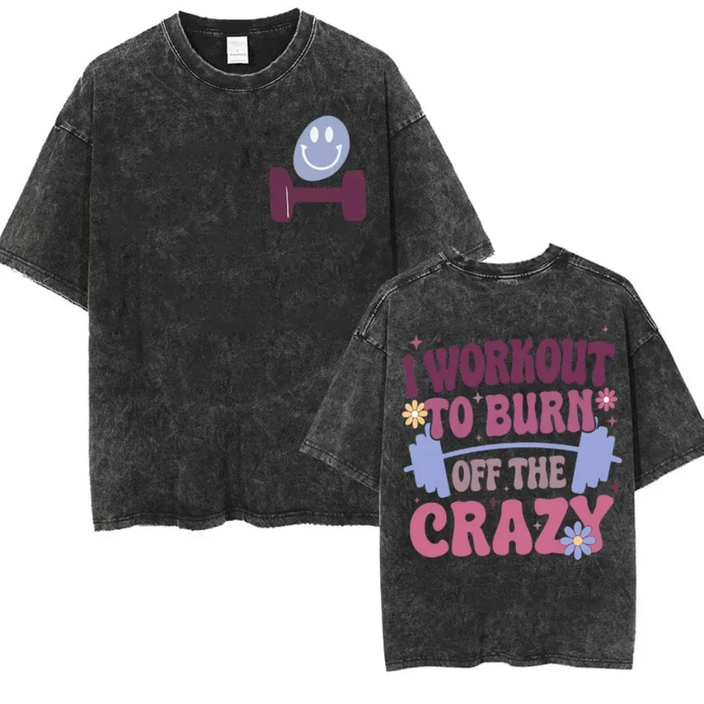 Vintage Washed Harajuku Aesthetic Tee Skeleton Muscle Mommy Print Funny Gym Lover Unisex Casual Soft Breathable Everyday