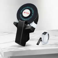 Portable Mini Printer Motex E101 Manual Typewriter Handheld Adhesive Labeller with Plastic 3D Label DIY Label Sticker