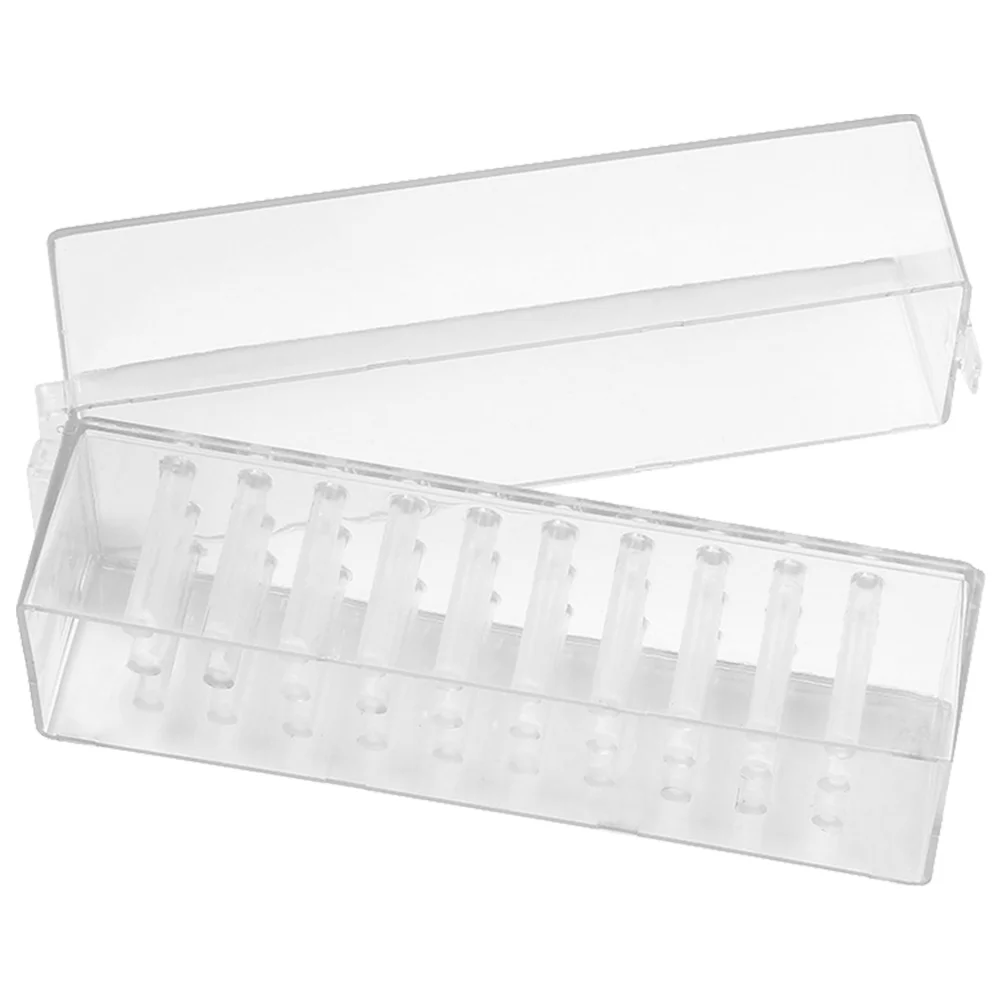 

Nail Tools for Storage Box Drill Bits Display Rack Manicure Supply Organizer Transparent Holder Women's