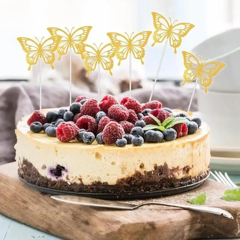 1 Roll Waterdichte Gouden Vlinder Patroon Sticker Scrapbooking PVC Sticker Herbruikbaar Voor Kind Ambachten Handwerk Projecten