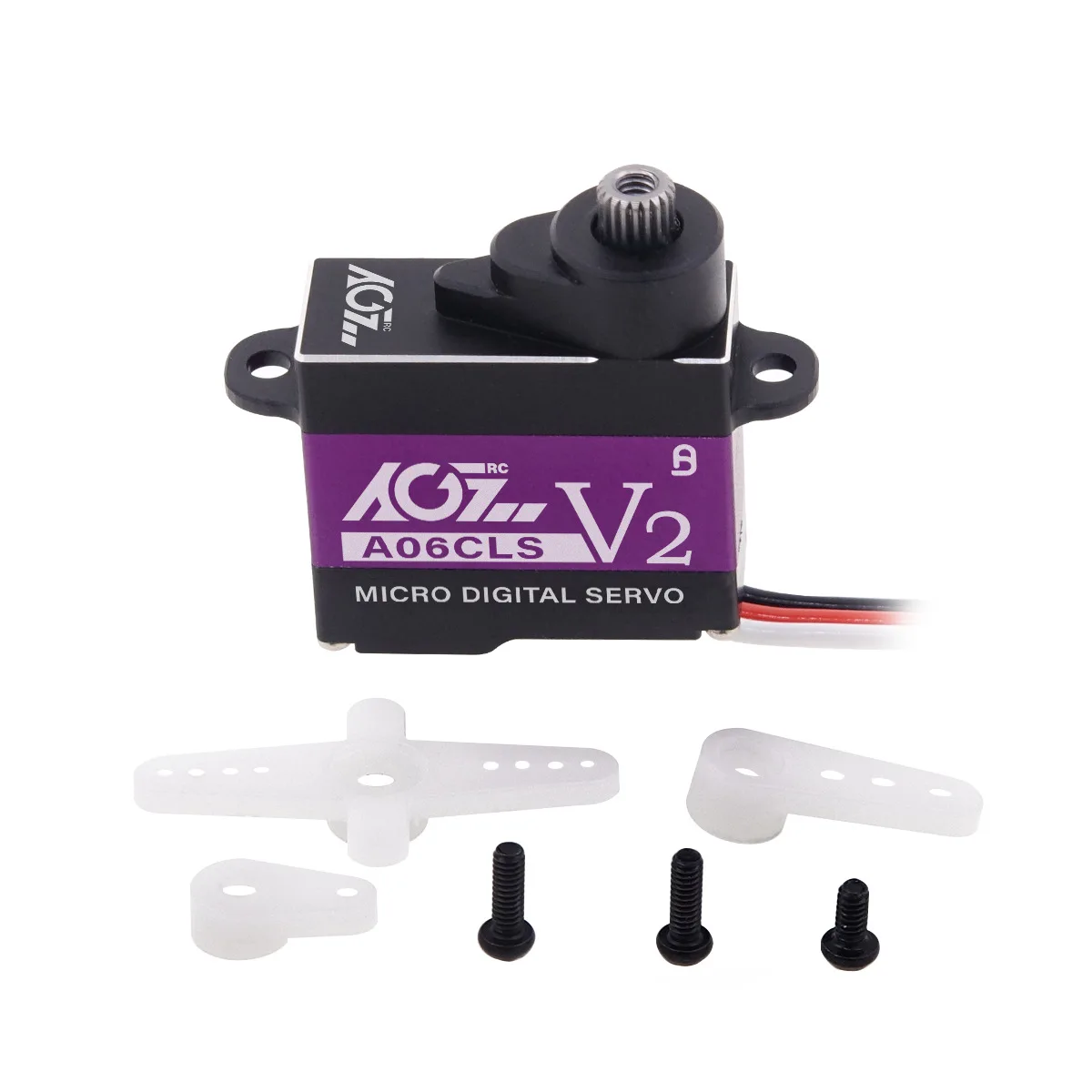AGFRC A06CLS Aluminum Case 7g Titanium Gear 2.2KG 0.066Sec Super Fast Programmable Micro Servo for Mini Car GLR GLA MRZ Airplane