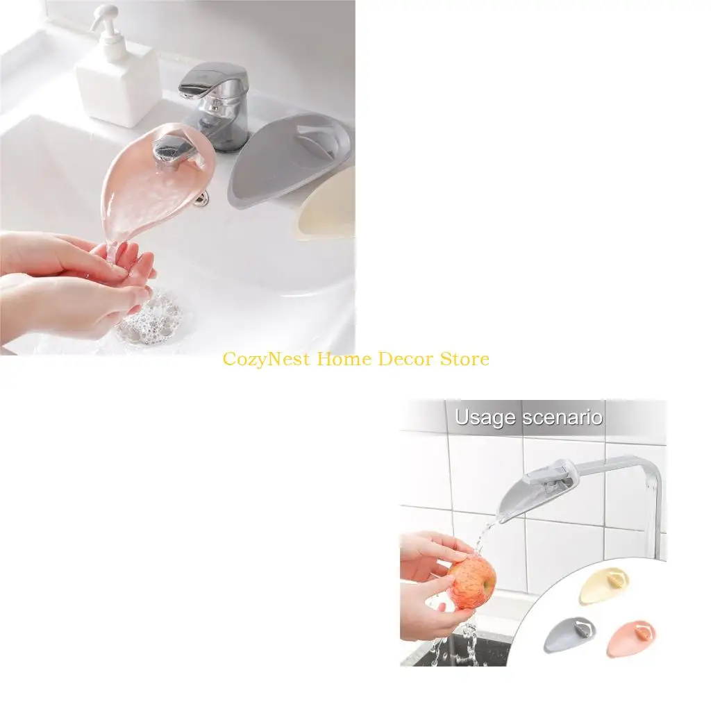 92MF 3Pcs Faucet Extender With Splashprevent Water Diverter For Kids Friendly Antisplash Bathroom Faucet Accessory