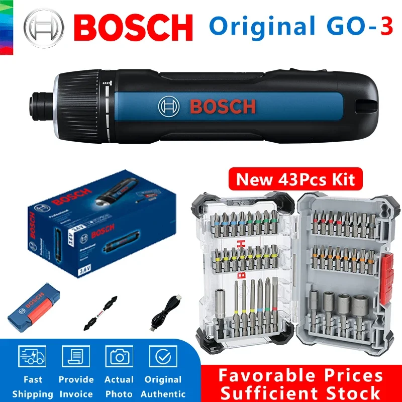 مفك براغي لاسلكي BOSCH GO 3 3.6 فولت بطارية ليثيوم أيون مثقاب لاسلكي قابل لإعادة الشحن مع صندوق مجموعة أدوات احترافية من Bosch go3 #1