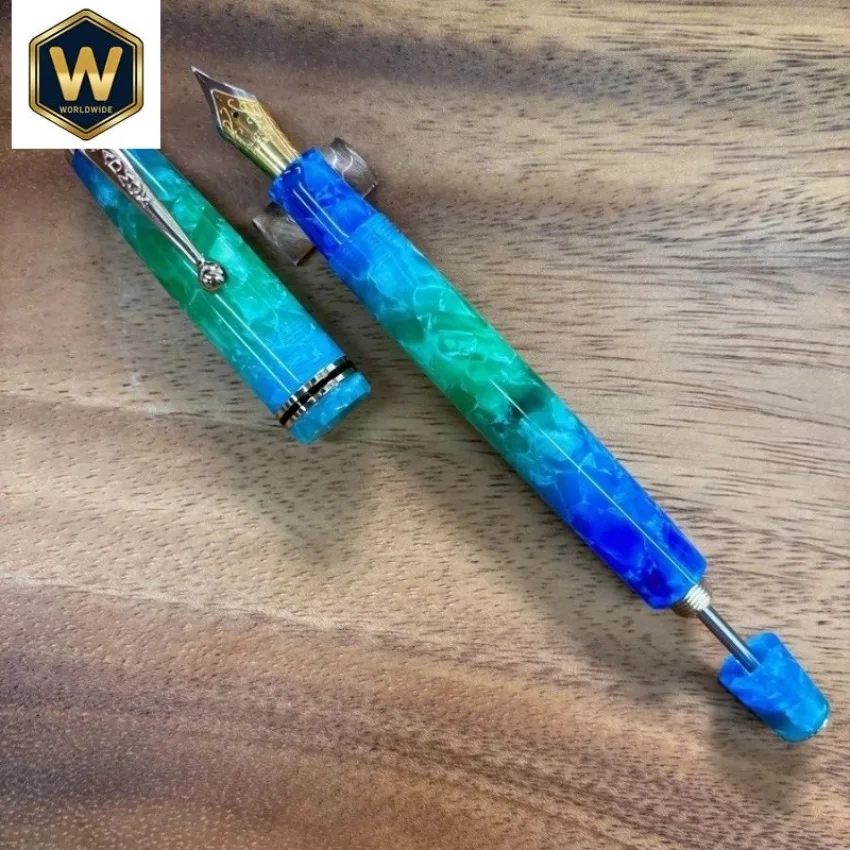 Admok 28 Acrylic Resin Fountain Pen - Negative Pressure Ink, SCHMIDT (0.5/0.7/1.0mm), Piston Fill, for Office & Practice Writing