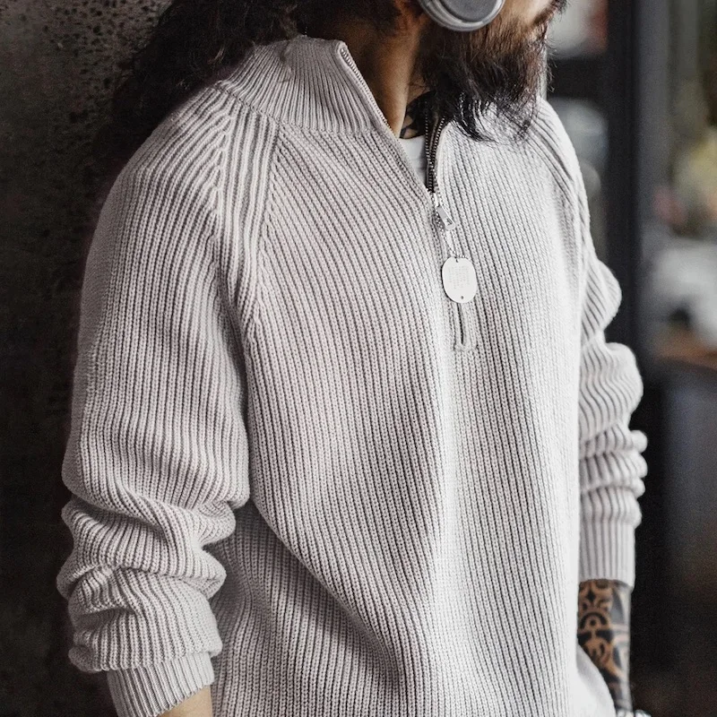 half-zip sweater for men