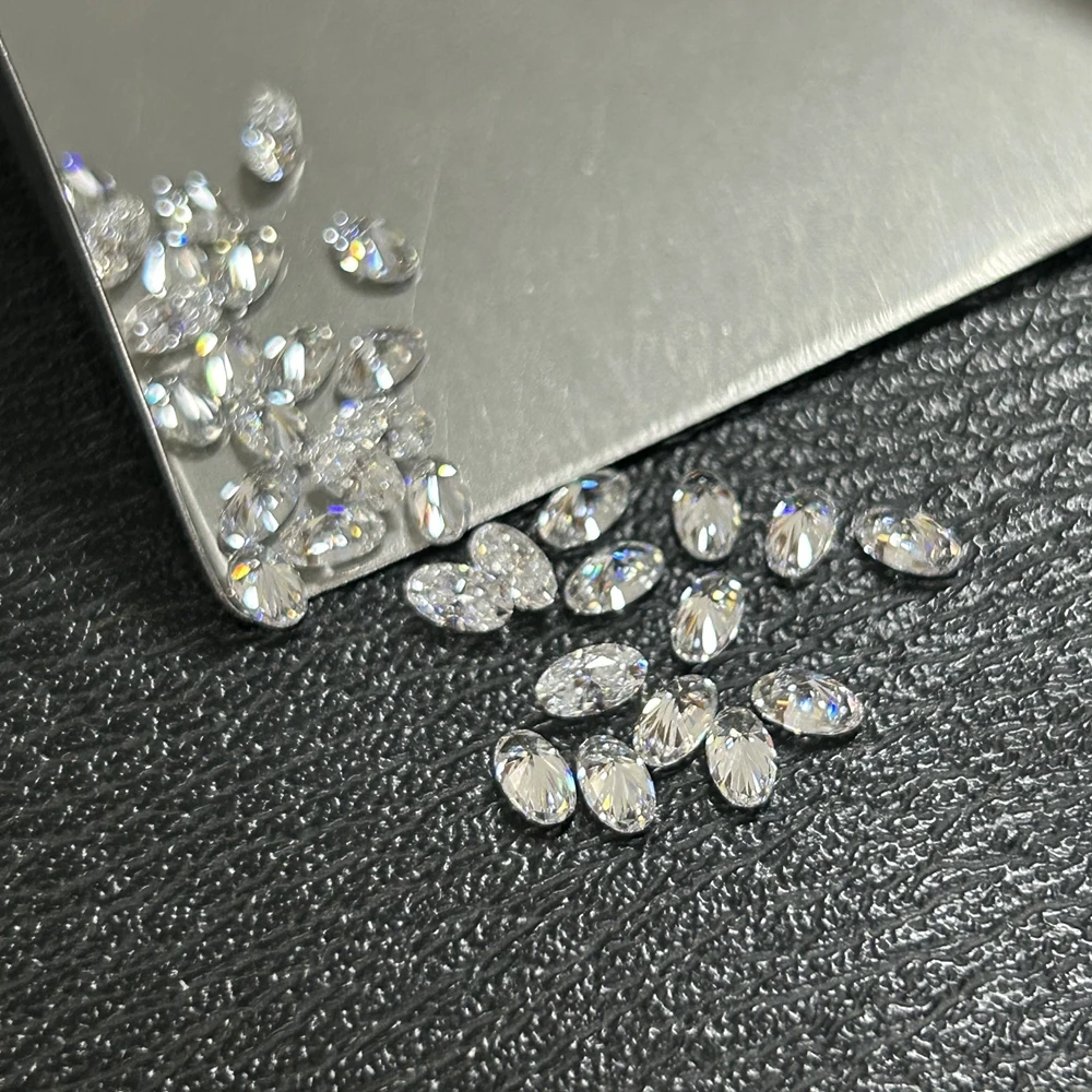 Lab Grown Diamond DEF VS-VVS Oval Cut Diamonds 2x3mm-5x7mm Sizes Small Loose Gemstones For Jewelry