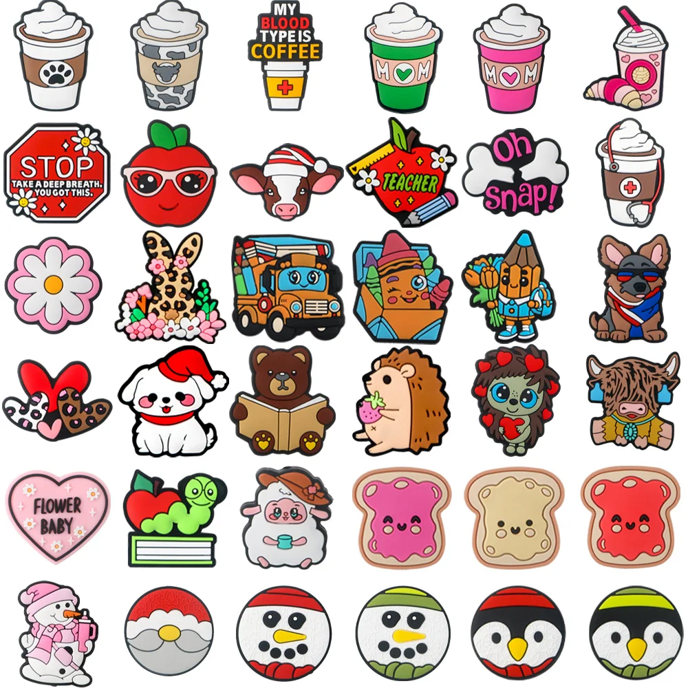 Sunrony 10pcs New Truck Penxil Animal Penguin Dog Silicone Focal Beads Pendant Beaded Pen For Jewelry Making DIY Accessories