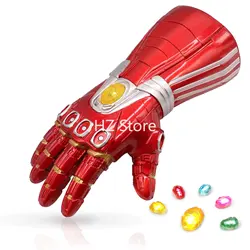 Marvel Iron Man Glove with Removable/Non-Removable Gem Stones, Ironman Fist Cos, Infinity Gauntlet, Replica for Adults Kids Gift