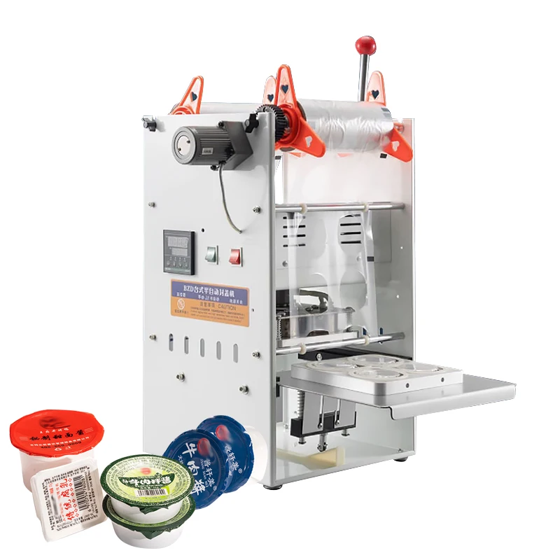 

Manual Coffee - Yogurt Sealer Machine Four Cup Jelly Cup Packaging Machine with Heat Sealing for Small Plastic Cups