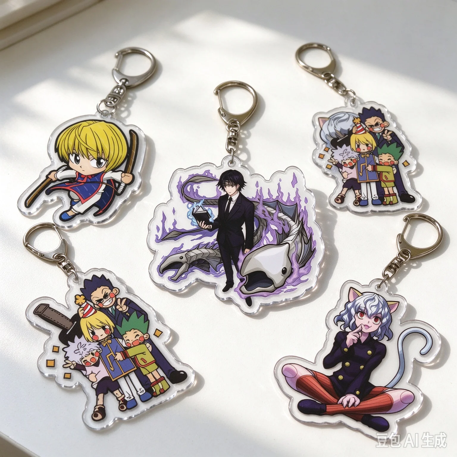 Hunter × Hunter Anime Merchandise Keychain - Killua and Gon Key Ring, Perfect for Classmates and Friends Festivals Gifts