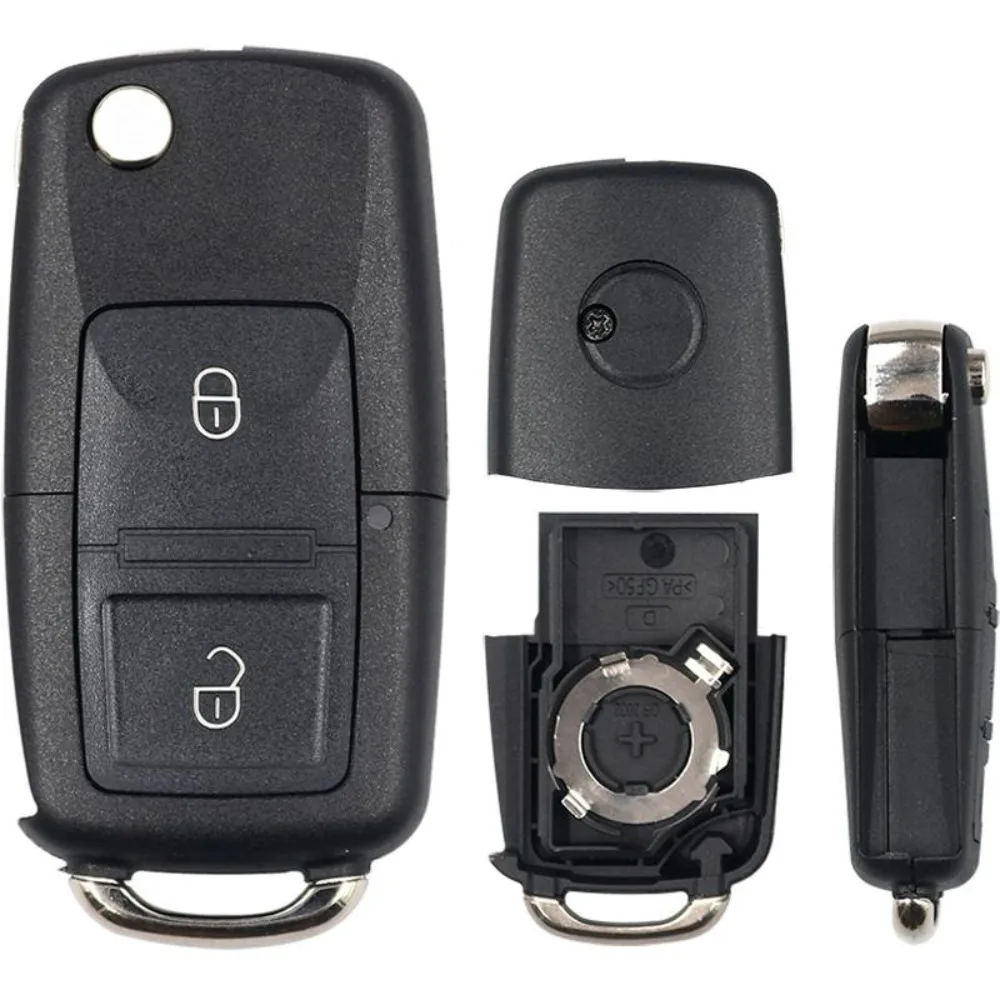Suit for Vw B5 KD Passat Lavida BoraSagitar Tiguan 2 3 Buttons with Without Battery Holder Folding Key Shell No Blade