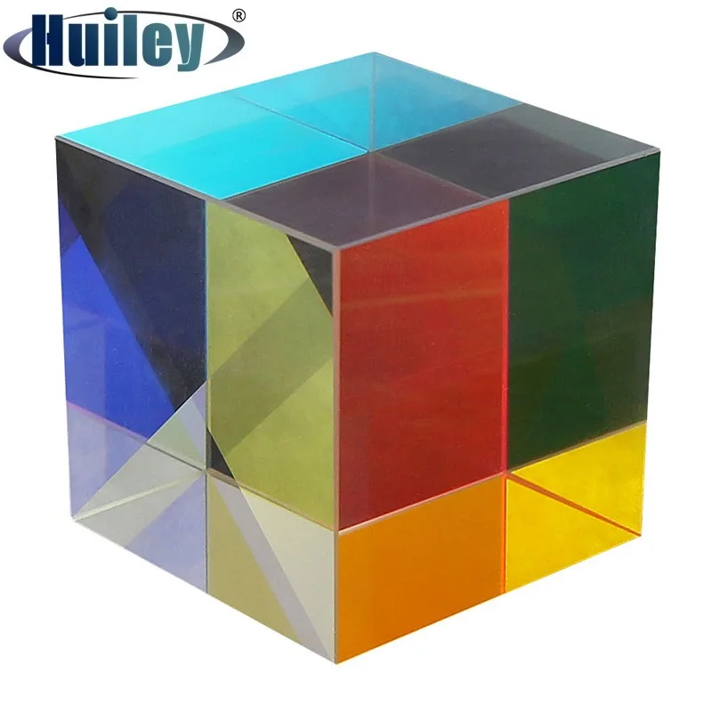 X-Cube Prism RGB Combiner Splitter Cross Dichroic Prism Decoration Physics Teaching Tools Photograph Research Educational Gift