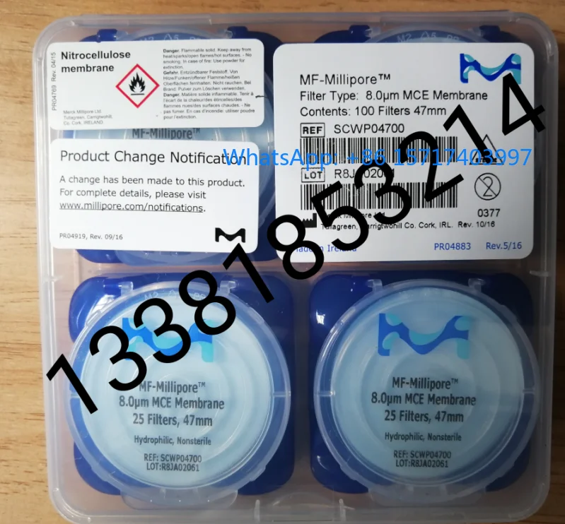Merck Millipore SCWP04700 Millipore Hybrid Cellulose Membrane 47mm 8um pore size