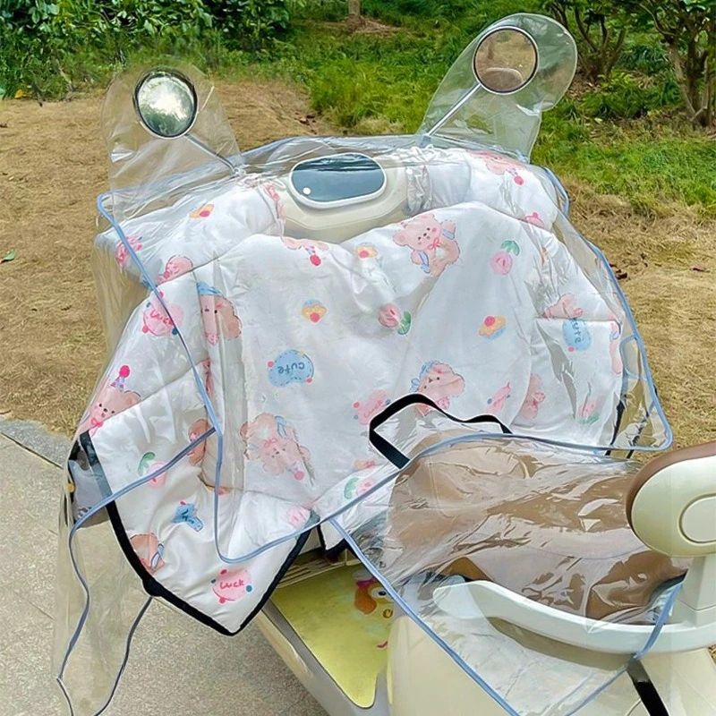 

Утолщенный прозрачный дождевик из ПВХ, видимый грязеотталкивающий пылезащитный универсальный защитный чехол для электромобиля и велосипеда