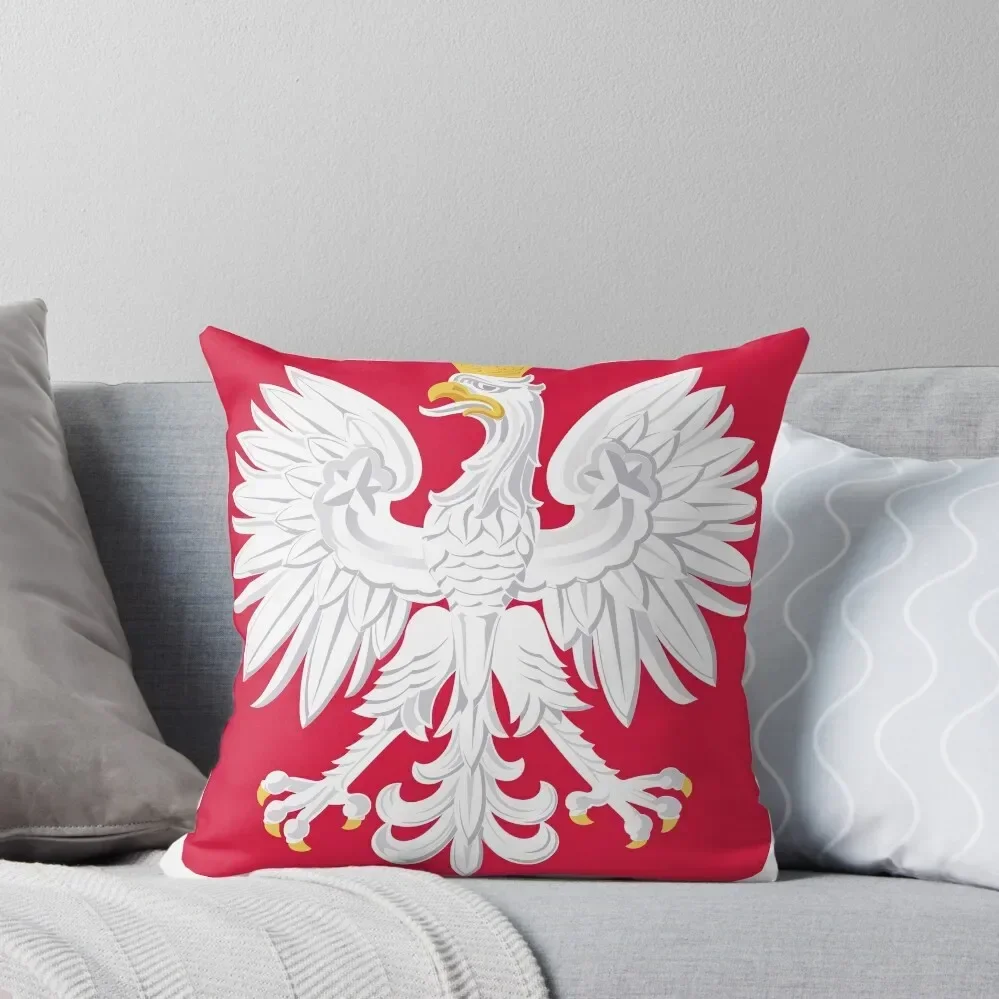 Polish Emblem – Polska Poland – Herb Polski Throw Pillow ornamental pillows Sofas Covers pillow